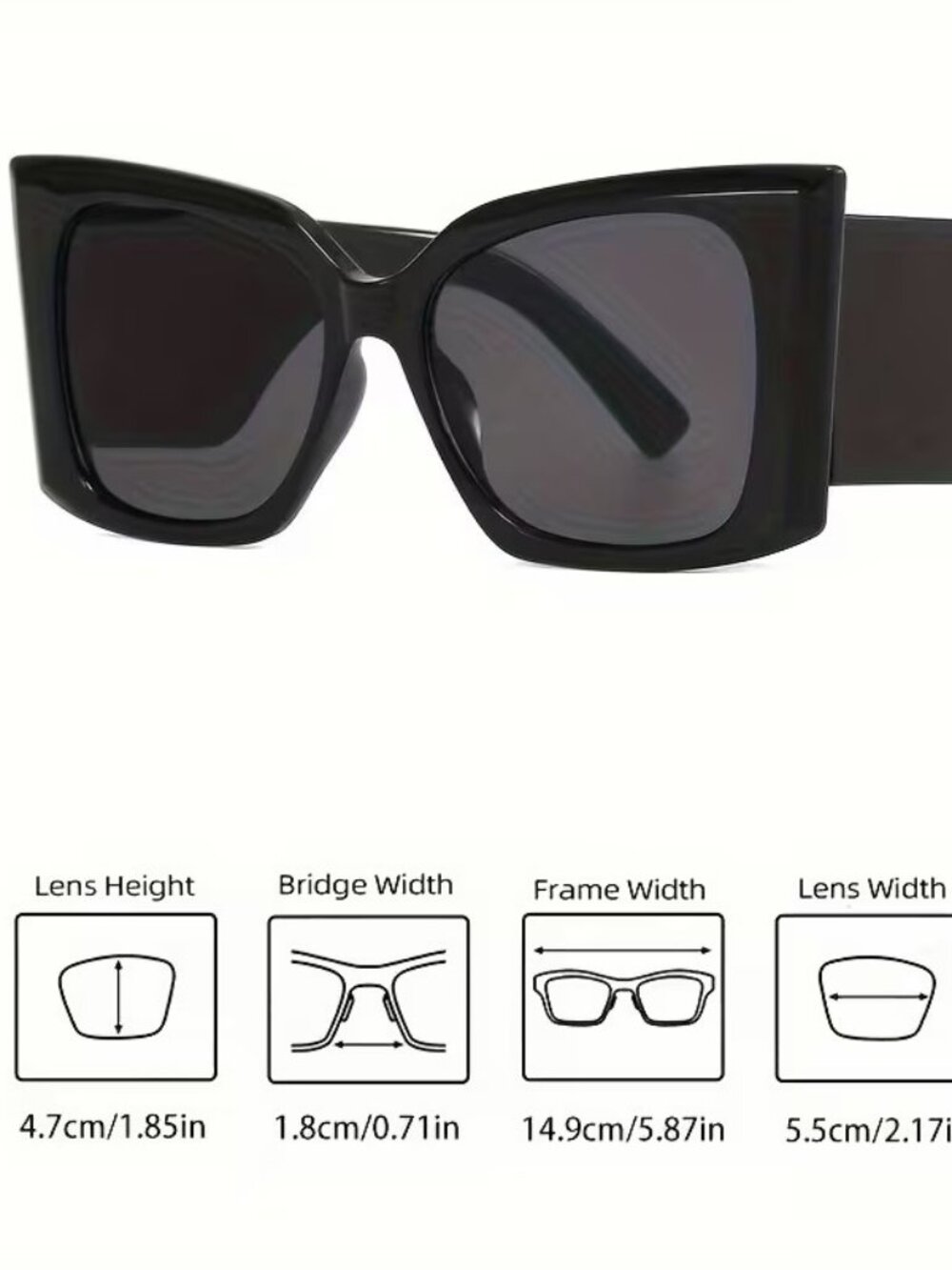 Rectangular Frame Sunglasses - Picture 2 of 3